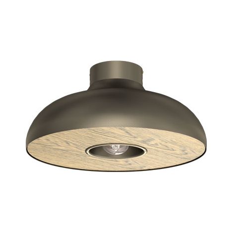 Plafonnier industriel doré Ø39 Bilbao 1xE27 Luminex