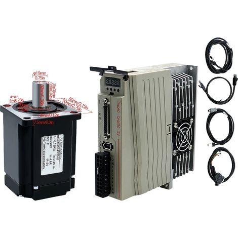 Servomotore, coppia elevata, opzioni di controllo versatili, 750 W, 220 V (1/2)