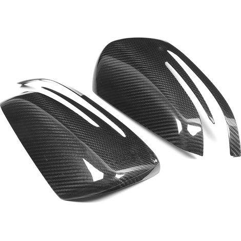 2 pièces garniture de rétroviseur extérieur en fibre de carbone pour Mercedes-Benz GLK GLA CLA (1/5)