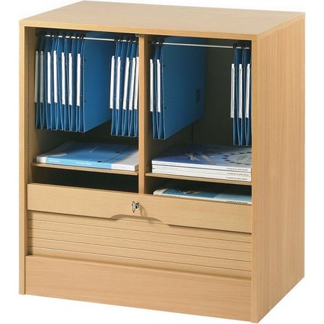 Classeur à rideau bois clair Office 76cm (1/5)