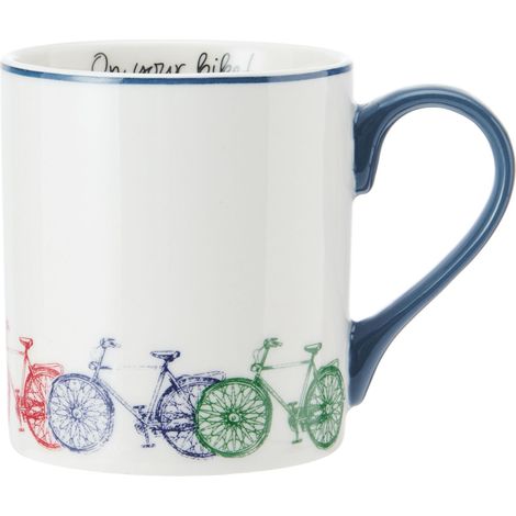 Mikasa Fahrradbecher aus Porzellan, 280 ml, moderner Becher allgemeiner Gebrauch