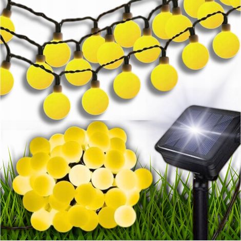 Solar-Gartenleuchten, Solar-Gartengirlande 7 m, 50 LEDs für den Balkon