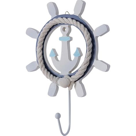 Crochets nautiques, crochets muraux nautiques - Crochets muraux côtiers Porte-serviettes côtiers rustiques,Crochets muraux décoratifs, cintre côtier pour salle de bain, chambre à coucher, salon (1/5)