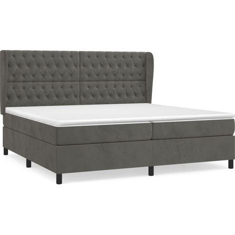 Maison Exclusive - Boxspringbett mit Matratze Dunkelgrau 200x200 (1/5)