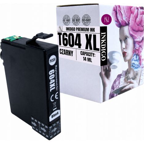 Inchiostro Inkdigo 604XL BK compatibile con le stampanti Epson Expression Home XP-2200 e XP-3205, certificato TÜV. (1/5)