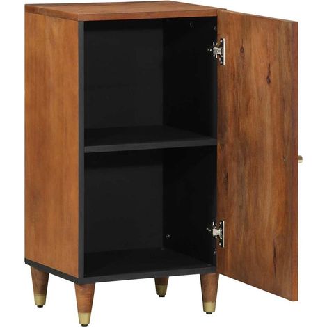 Buffet Meuble de rangement avec porte Marron 40 x 33 x 75 cm Bois de mangue massif (1/5)