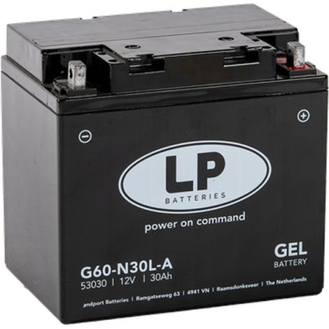 Batterie moto 12V 30Ah G60N30LA – Puissance de démarrage 325A – Technologie Gel – Sans entretien – Landport (1/2)