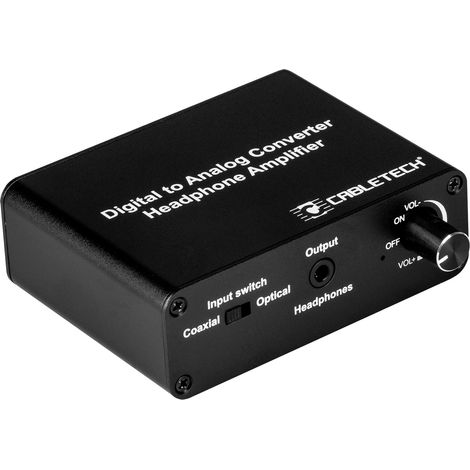 Convertidor óptico coaxial Toslink a 2xRCA cinch