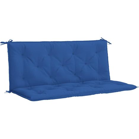 Maison Exclusive - Coussin de banc de jardin bleu 120x(50+50)x7 cm tissu oxford (1/5)