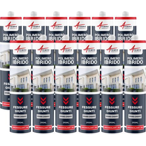 Sigillante poliuretanico, Mastice sigillante per fessure e giunti - ARCASEALANT - 290 ml x 12 Grigio Chiaro - ARCANE INDUSTRIES (1/4)