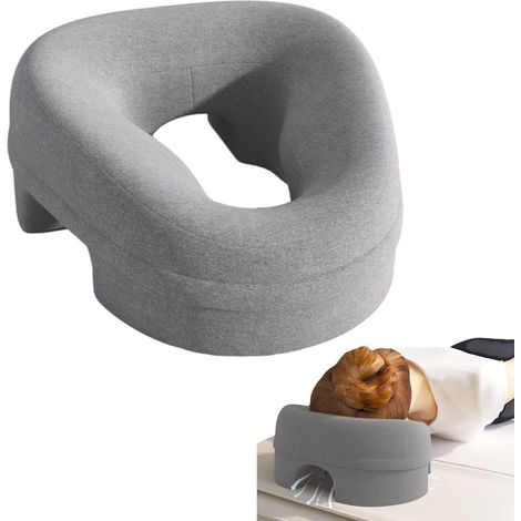 oreiller visage vers le bas pour le massage - appuie-tête de massage pour le lit, oreiller visage vers le bas pour le sommeil, récupération post-chirurgie oculaire, outils de massage, gris
