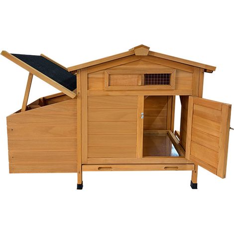 Erhöhtes Holz-Hühnerhaus mit Legenest 104 x 60 x 71,5 cm MODENUIT (1/3)