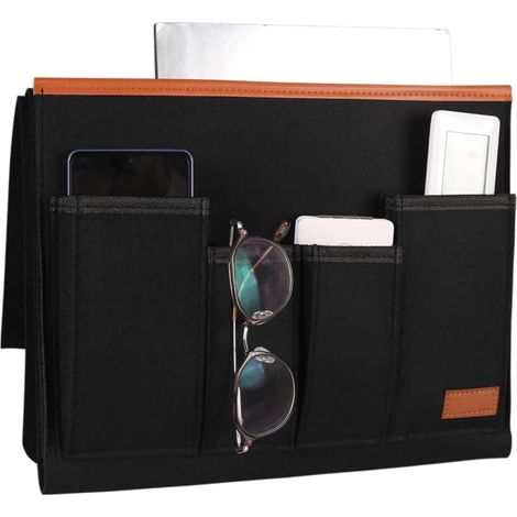 Sofa-Armlehnen-Organizer, Aufbewahrungs-Organizer aus Filz mit 5 Taschen, Halterung für Fernbedienungen (Tablet, Zeitschriften, Bücher, Handys, Brillen).