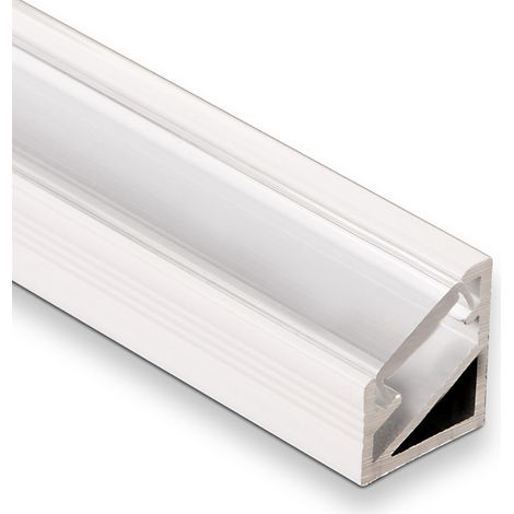 5er Pack - LED Eck-Profil-66 WEIß / KLAR 2m für LED Streifen (1/4)