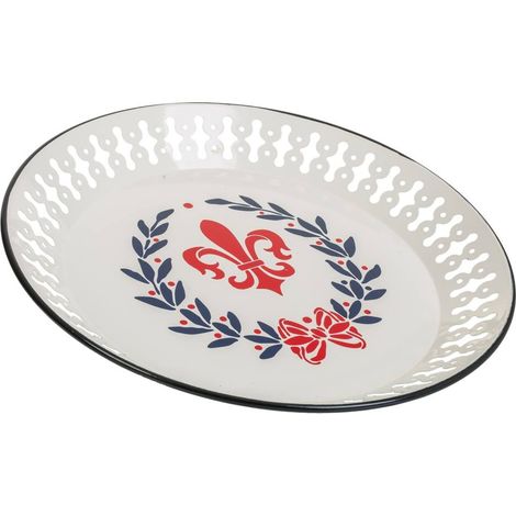 Bandeja de metal blanca 33,5x33,5x3,5 (1/3)