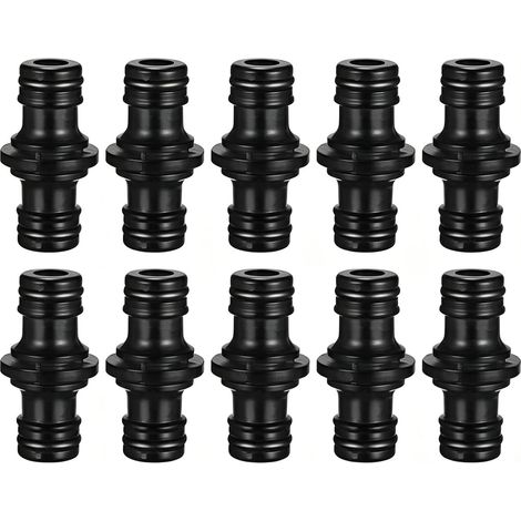 Raccord Tuyau d'arrosage 10 Pièces, Embout Tuyau Arrosage Double Mâle 1 2 Pouce, Connecteur Rapide pour Relier Deux Tuyaux, Jardin Irrigation Lavage Voiture Pelouse Terrasse (1/5)