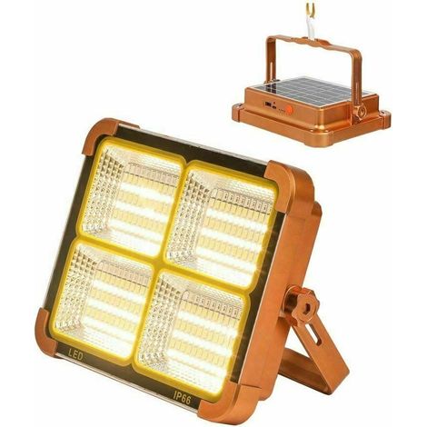 Faro 120W faretto LED con pannello solare integrato luce bianca naturale SOS IP66