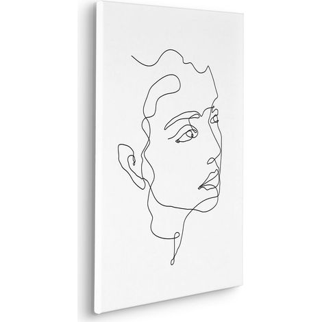 Komar Canvasbild Sketch me - 60 x 40 cm - Bild auf Keilrahmen - Minimalistisch Modern (1/2)
