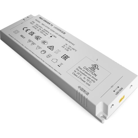 LED Konverter 100-240 V/AC 12+24V DC L.210mm 60/72 W weiß glatt