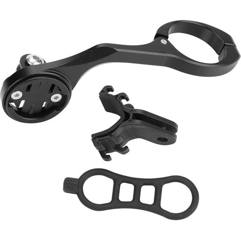 Support vélo en aluminium pour caméra d'action et lampe torche, compatible Garmin (Noir) (1/5)
