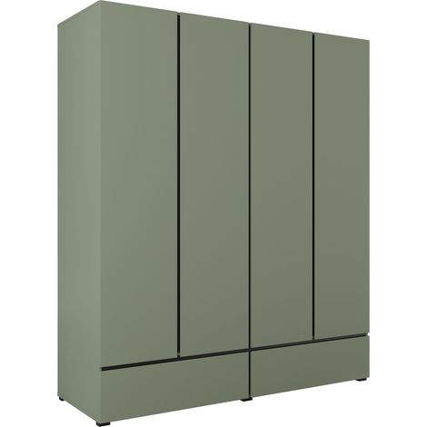 Armario Alfere 119, Verde, 210x180x60cm, Puertas de armario: Con bisagras, Número de estantes: 0 (1/5)