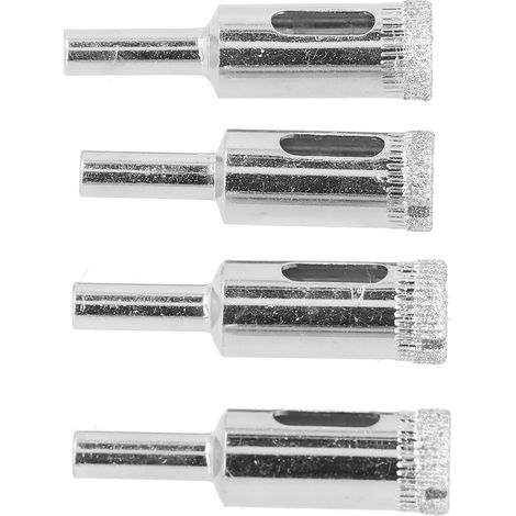 Jeu de 4 forets ouvreuses en verre 14mm, coupe-carreaux en acier allié pour céramique et faïence, perçage de trous précis. (1/5)