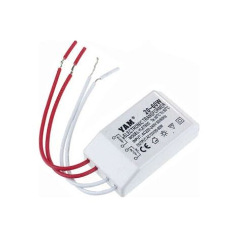 Transformateur électronique 220V AC 12V pour tasses de lampe halogène G4, convertisseur de tension 20-60W avec perles de lampe - Pilote d'alimentation intelligent - (1/4)