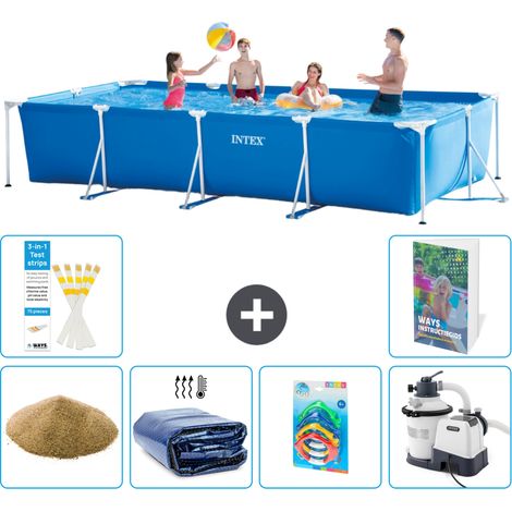 Intex Piscina con struttura Rettangolare - 450x220x84 cm - 7-pezzi  S36 (1/5)