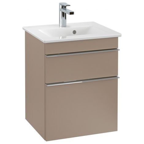 Villeroy & Boch Venticello Meuble sous-lavabo A922, 466x590x426mm, Coloris: Laqué noir mat, poignée : chrome brillant - A92201PD