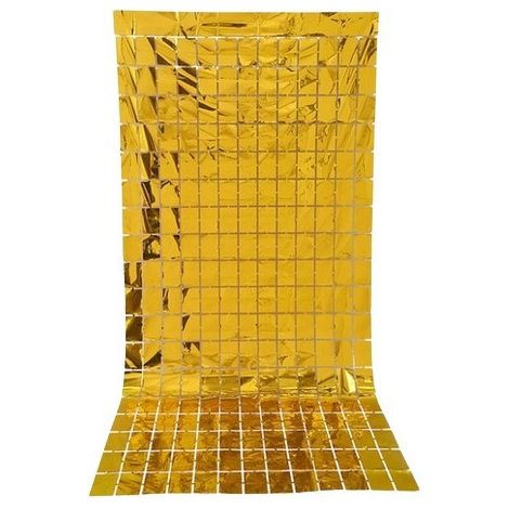 Panneau de rideau 200x100 cm or brillant (1/4)