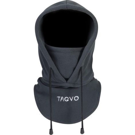 Warme Sturmhaube mit Kapuze für Damen und Herren, Fleece, Grau (1/5)