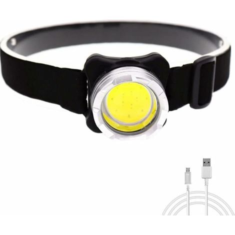 LED Head Torch, Super Bright 5000 Lumen Mini COB Light Portable Headlight with White & Red Lights Waterproof 3 Modes Rechargeable Lightweight Headlamp for Kids Camping Running Hiking Emergency Outdoor (1/5)