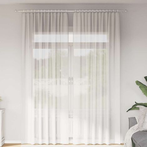 Cortinas de gasa con bolsillos para varillas 2 uds.
