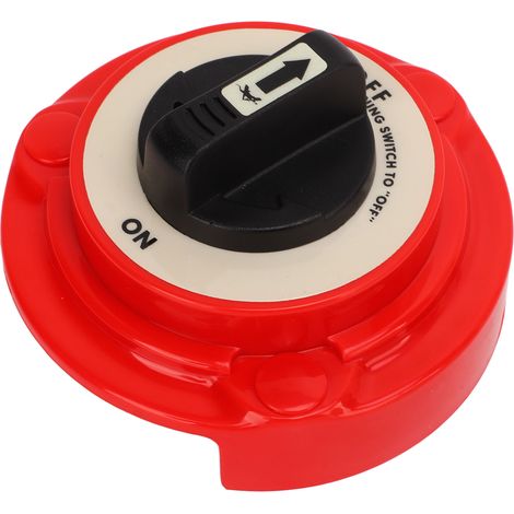 Interrupteur de coupure batterie rond 6-32V CC 2 positions 2 bornes M8 300A avec capot étanche ABS cuivre nickélé pour bateau marine camping-car (1/5)