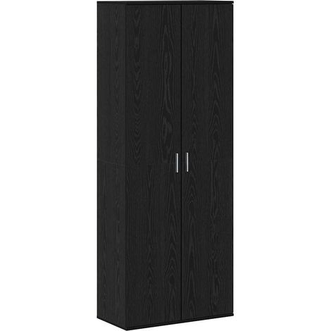 Meubles de Rangement,Meuble Chêne noir 70 x 35 x 180 cm Bois d'ingénierie CFW920652 (1/5)
