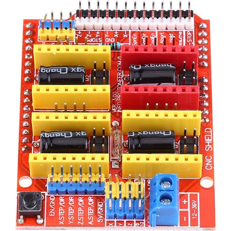 Carte d'extension CNC Shield (4 pièces) avec pilote de moteur pas à pas A4988 pour graveurs et imprimantes 3D (1/5)