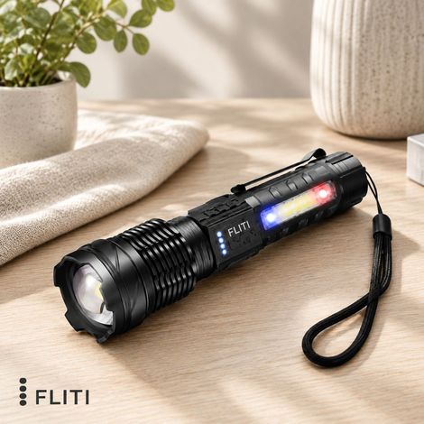 Lampe torche LED HOSONIC A76 20000 lumens portée 500m USB-C 7 modes clip camping urgence (1/5)