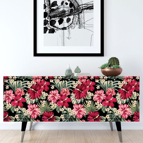 Stickers meuble - Fleurs - 20 x 60 cm - Adhésif MAT (1/3)