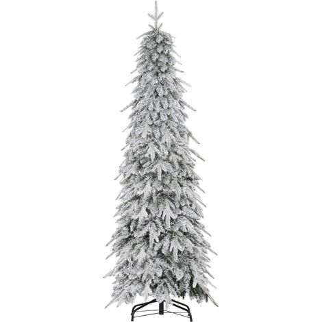 Albero di Natale artificiale 180 cm, 600 rami, effetto innevato, autoapertura, verde DESVIAE (1/5)