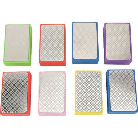 Set di 8 blocchi per lucidatura manuale, grana da 60 a 1000, e tamponi in schiuma assortiti per piastrelle e pietra. (1/4)