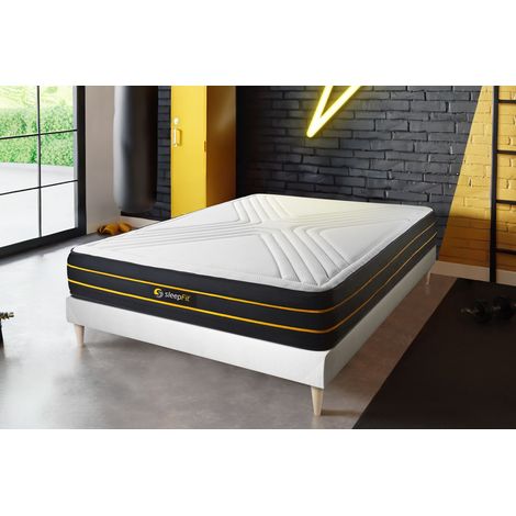 Kit rete e materasso matrimoniale ULTRA 160x200cm - Spessore : 26cm - memory foam e micro-molle insacchettate - Bilanciato