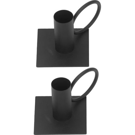 bougeoir en fer forgé de style européen, récipient pour aromathérapie, chandelier noir (1/5)