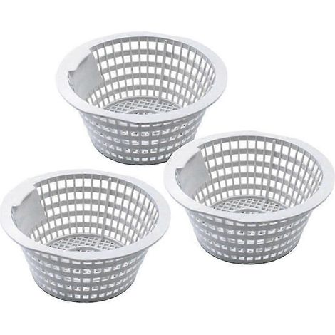 Panier d'écumoire de piscine 8928, lot de 3, fabriqué en plastique durable, convient aux piscines hors sol et souterraines, compatible avec ACM88. (1/5)