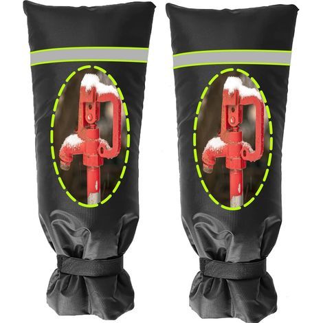 Housse Robinet Extérieur, 2pcs 63x33cm Couvercle Antigel pour Robinet d'Hiver, Protection Robinet Exterieur, Housse de Robinet de Jardin Imperméable, Jardin Robinet Protection pour Protéger (1/5)