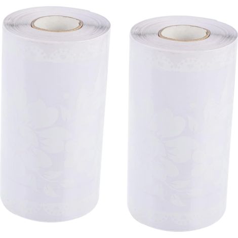 Autocollant pour Fenêtre Dentelle Blanche, 2 Rouleaux Pvc (1/5)