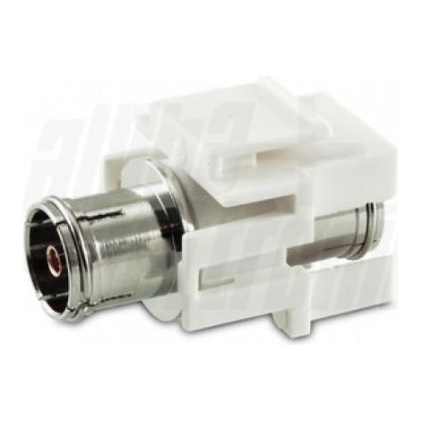 Keystone antenna tv iec femmina colore bianco con presa tv iec femmina alpha elettronica 96-136 (1/3)