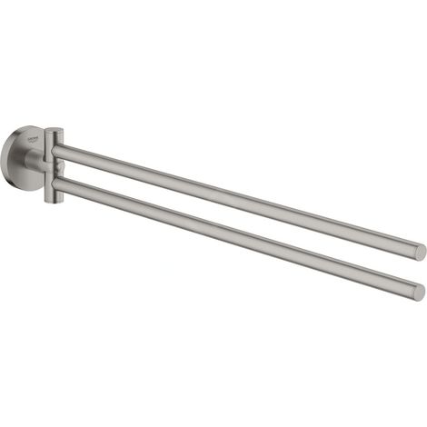 Grohe QuickFix Start - Porte-serviettes double, longueur 44 cm, supersteel 41183DC0 (1/2)