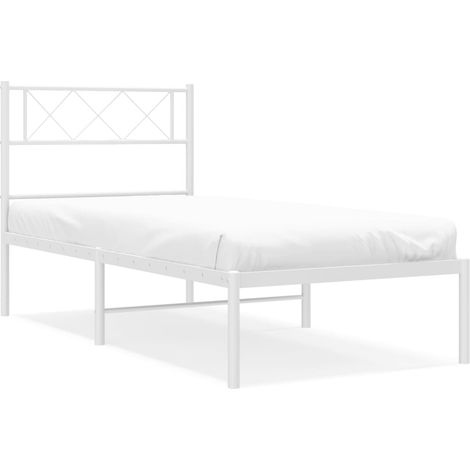 Maison Exclusive - Giroletto con Testiera Metallo Bianco 107x203 cm