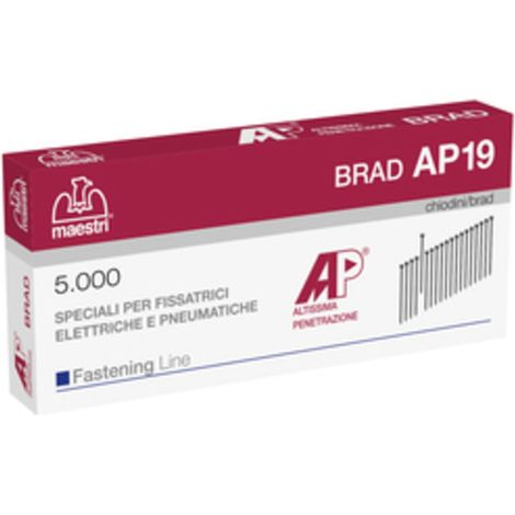 MAESTRI CHIODINI AP19 P/FISSATRICE LKT 120 5000 PZ- MAESTRI- 1,0 pz