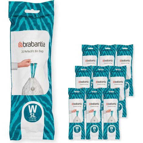 Brabantia PerfectFit Bags, Code W, 5L, 200 Bags (1/5)